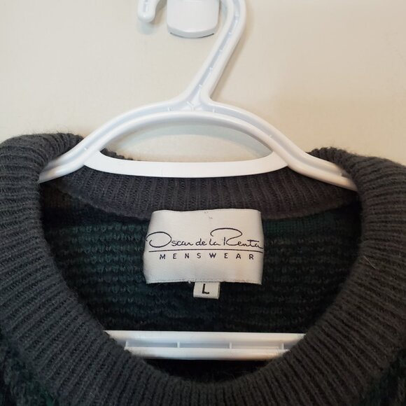 Vintage 90s 3D Knit Patterned Chunky Sweater Green Size L - Picture 4 of 4